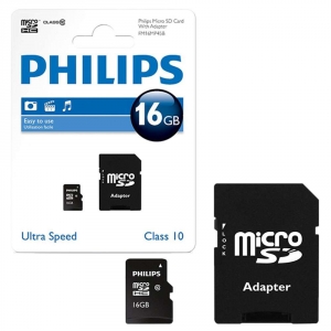 Card De Memorie Philips 16GB Micro SDHC +adaptor Clasa 10