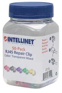Intellinet clips pentru repararea mufelor modulare RJ45, diferite culori, 50 buc
