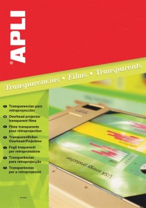 OHP Foil APLI, A4, for laser printer, 100 sheets