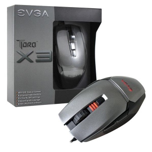 Mouse Cu Fir Evga Gaming Toroq X3, Customizable, 4000 DPI, 5 Profiles, 8 Buttons, Gri