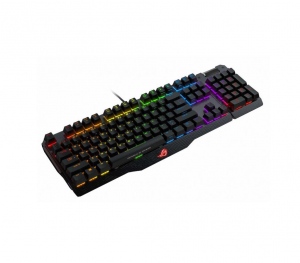 Tastatura Cu Fir Asus MA01 CLAYMORE/RD CHERRY RGB, Iluminata, Led Multicolor, Neagra