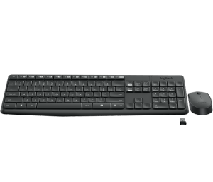 Logitech MK235 Wireless Keyboard and Mouse Combo, GREY, US