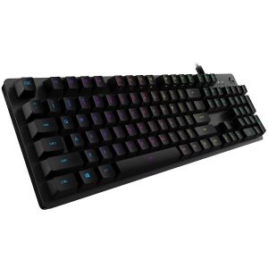 LOGITECH G512 CARBON LIGHTSYNC RGB Mechanical Gaming Keyboard with GX Red switches-CARBON-US INT-L-USB-IN