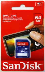 Card De Memorie Sandisk 64GB SDXC Clasa 4 Blue