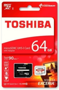Card De Memorie Toshiba M302 64GB Micro SDXC Clasa 10 + Adaptor Negru