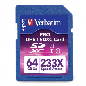 Card De Memorie Verbatim 256GB SDXC Clasa 10 UHS-1, Violet