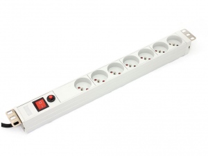 DIGITUS 19-- outlet strip with switch, 7 outlets