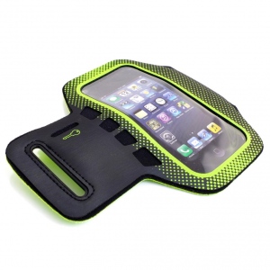 PowerNeed Sunen Sporturi cutie pentru alergători - iPhone SE, negru-verde