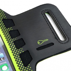 PowerNeed Sunen Sporturi cutie pentru alergători - iPhone SE, negru-verde