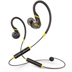 TCL In-ear Bluetooth Sport Headset, IPX4, Frequency of response: 10-22K, Sensitivity: 100 dB, Driver Size: 8.6mm, Impedence: 16 Ohm, Acoustic system: closed, Max power input: 20mW, Bluetooth (BT 5.0) & 3.5mm jack, Color Monza Black