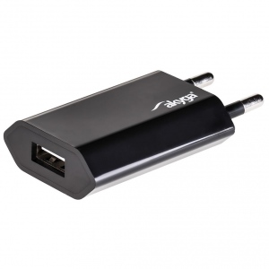 Akyga USB charger AK-CH-03BK 240V 1000mA 1xUSB black