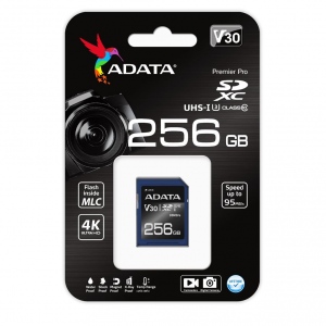 Card De Memorie Adata Premier Pro 256GB SDXC UHS-I U3 Clasa 10