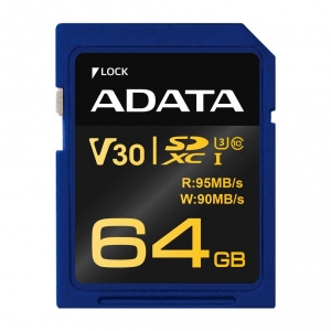 Card De Memorie Adata Premier Pro 64GB SDXC UHS-I U3 Clasa 10