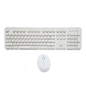 Kit Tastatura + Mouse Wireless SERIOUX 9910WH, White
