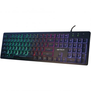 Tastatura Cu Fir Serioux 9500i USB Iluminata, Led Multicolor, Neagra