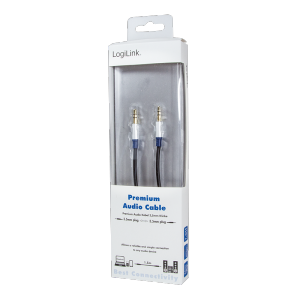 LOGILINK - Premium Audio Cable, 3.5 mm Male to 3.5 mm Male, 1.5m