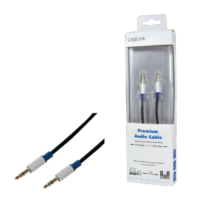 LOGILINK - Premium Audio Cable, 3.5 mm Male to 3.5 mm Male, 1.5m