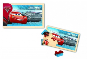 Cars 3- Puzzle din lemn, 15 piese