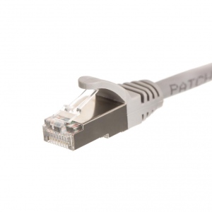 Netrack patch cable RJ45, snagless boot, Cat 6 FTP, 1m grey