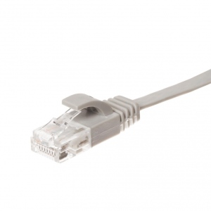 Netrack patch cable RJ45, snagless boot, Cat 5e UTP, 3m grey, FLAT