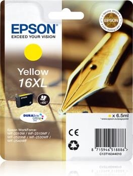 Cerneala Epson T1634 XL galben DURABrite | 6,5 ml | WF-2010/25x0