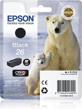 Cerneala Epson T2611 negru foto |4,7 ml| XP-600/700/800