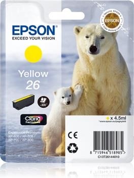 Cerneala Epson T2614  galben Claria | 4,5 ml | XP-600/700/8003221