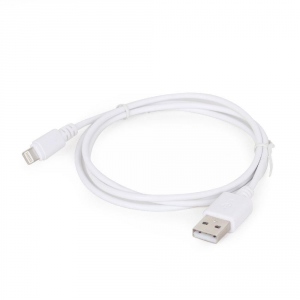 Gembird USB data sync and charging lightning cable, 0.1m, white