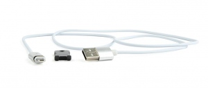 Gembird Magnetic Micro USB cable, silver, 1m