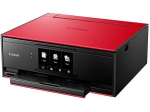 Multifunctional inkjet color Canon Pixma TS9155 Red, dimensiune A4 (Printare, Copiere, Scanare), viteza 15ipm alb-negru