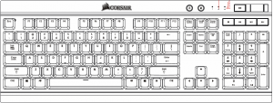 Corsair Raptor K40 Performance Gaming Keyboard (NA)