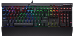 Tastatura Cu Fir Gaming Corsair Mechanical K70 LUX RGB- Cherry MX Silent RGB -NA, Iluminata, Led Multicolor, Neagra