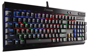 Tastatura Cu Fir Gaming Corsair Mechanical K70 LUX RGB- Cherry MX Silent RGB -NA, Iluminata, Led Multicolor, Neagra