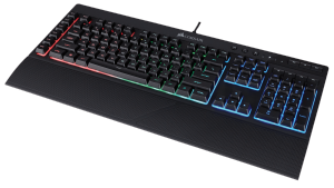 Tastatura Cu Fir Corsair K55 RGB USB, Iluminata, Led Multicolor, Negru