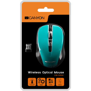 Mouse Wireless Canyon CNE-CMSW1GR Optic Verde