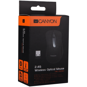 Mouse Wireless Canyon CNE-CMSW2 Optic Negru