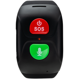 Senior Tracker, GPS function, SOS button, IP67 waterproof, single SIM, 16KB RAM 512KB ROM, GSM(850/900/1800/1900MHz), 400mAh, compatibility with iOS and android, Black, host: 66*37*16mm, strap: 20wide*240mm, 48g