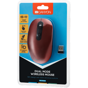 Mouse Wireless Canyon 2 in 1, Red