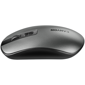 CANYON MW-18, 2.4GHz Wireless Rechargeable Mouse with Pixart sensor, 4keys, Silent switch for right/left keys,Add NTC DPI: 800/1200/1600, Max. usage 50 hours for one time full charged, 300mAh Li-poly battery, Dark grey, cable length 0.6m, 116.4*63.3*32.3mm, 0.075