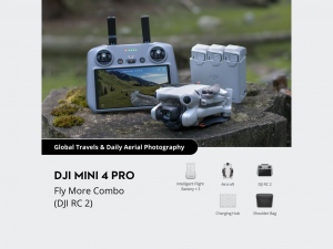 Kit Drona DJI Mini 4 PRO FMC+Smart Controller48MP, 4K100, APAS, Active Track, 249g 