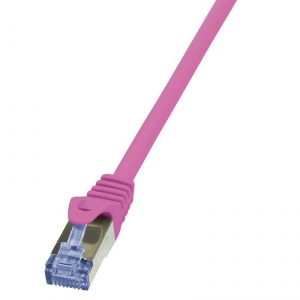 LOGILINK -Patch Cablu Cat.6A 10G S/FTP PIMF PrimeLine 7,5m roz