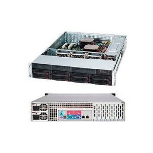 Supermicro server chassis CSE-825TQC-R802LPB, 2U, Dual and Single Intel and AMD CPUs, 3 x 80mm Hot-swap PWM Fans, 8 x 3.5