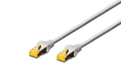 DIGITUS Premium CAT 6A S-FTP patch cable, Length 0,5m, Color grey