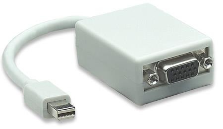 Mini DisplayPort adapter single link Mini DisplayPort (M) to VGA (F) 23 CM White