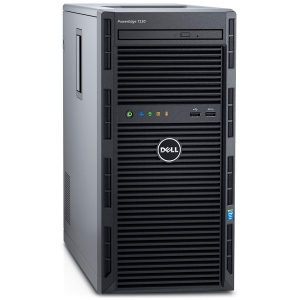 Server Dell PowerEdge T130 - Tower - Intel Xeon E3-1220v5 4C/4T 3.0GHz, 8GB (1x8GB) DDR4-2133 UDIMM, DVD+/-RW SATA, 1TB 7.2K SATA (support max. 4 x HDD 3.5-- cabled), Software RAID 0/1/5/10 SATA, iDRAC8 Basic, Power Cord, 3Yr NBD