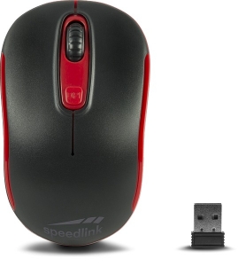 Mouse Wireless SPEEDLINK Ceptica USB, Negru-Rosu