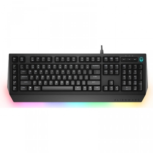 Tastatura Cu Fir Dell Alienware Gaming AW568, Iluminata, Led Multicolor, Neagra