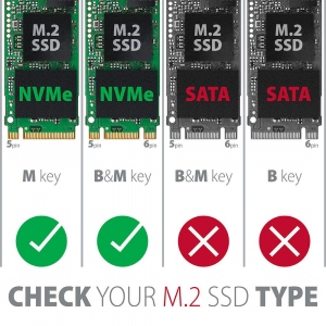 Adaptor SSD NVME M.2, conector USB-C 3.2 Gen 2, toolless, EEM2-GTSA Superspeed