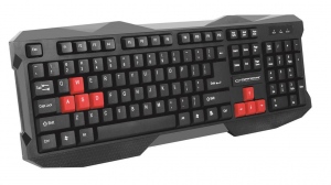 Tastatura Cu Fir Esperanza Rook EGK101R, Gaming,USB, Negru-Rosu