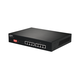 Edimax 8x 10/100 PoE+ Switch, 802.3at/af, 130W budget (30W/port), DIP Switch